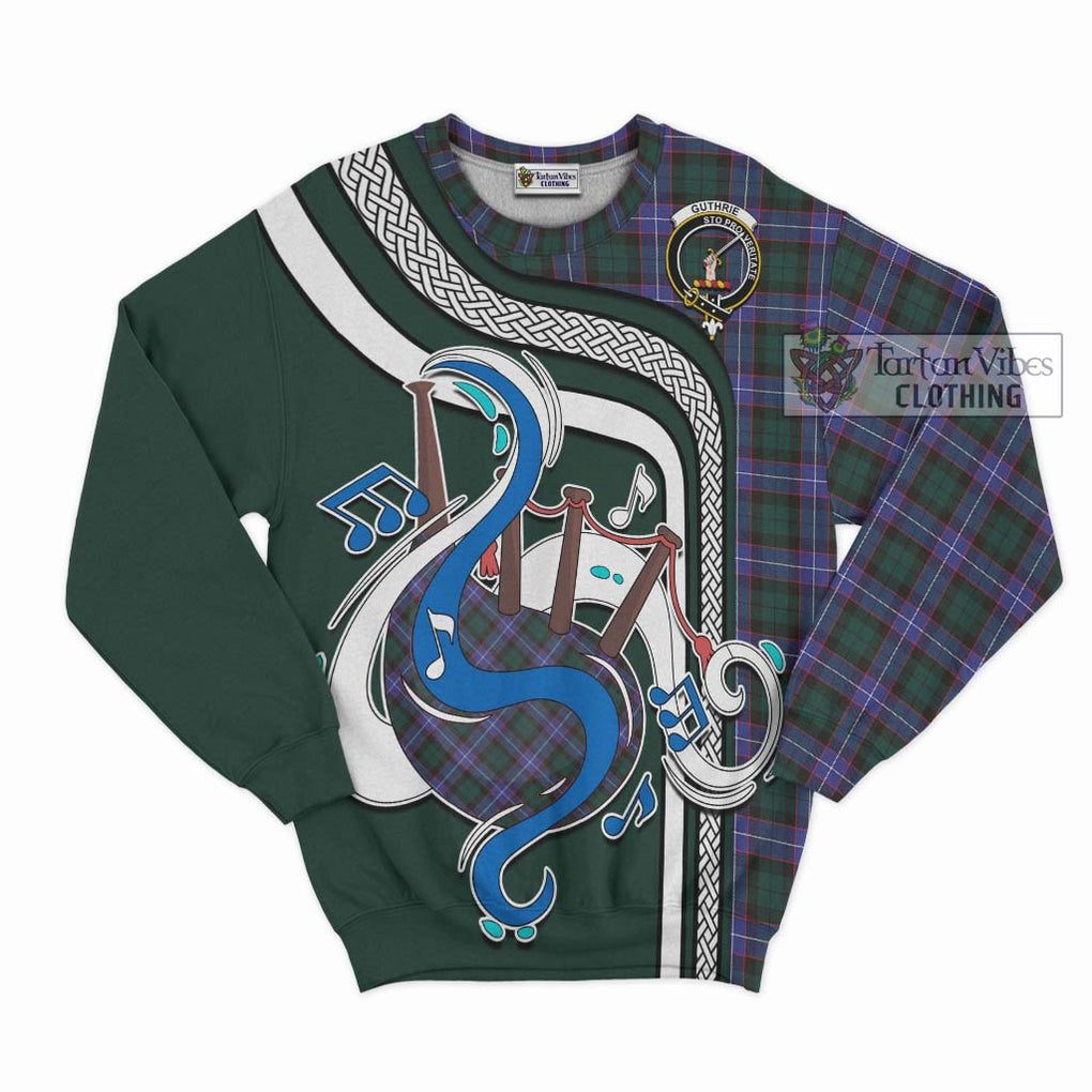 Tartan Vibes Clothing Guthrie Modern Tartan Sweatshirt with Epic Bagpipe Style