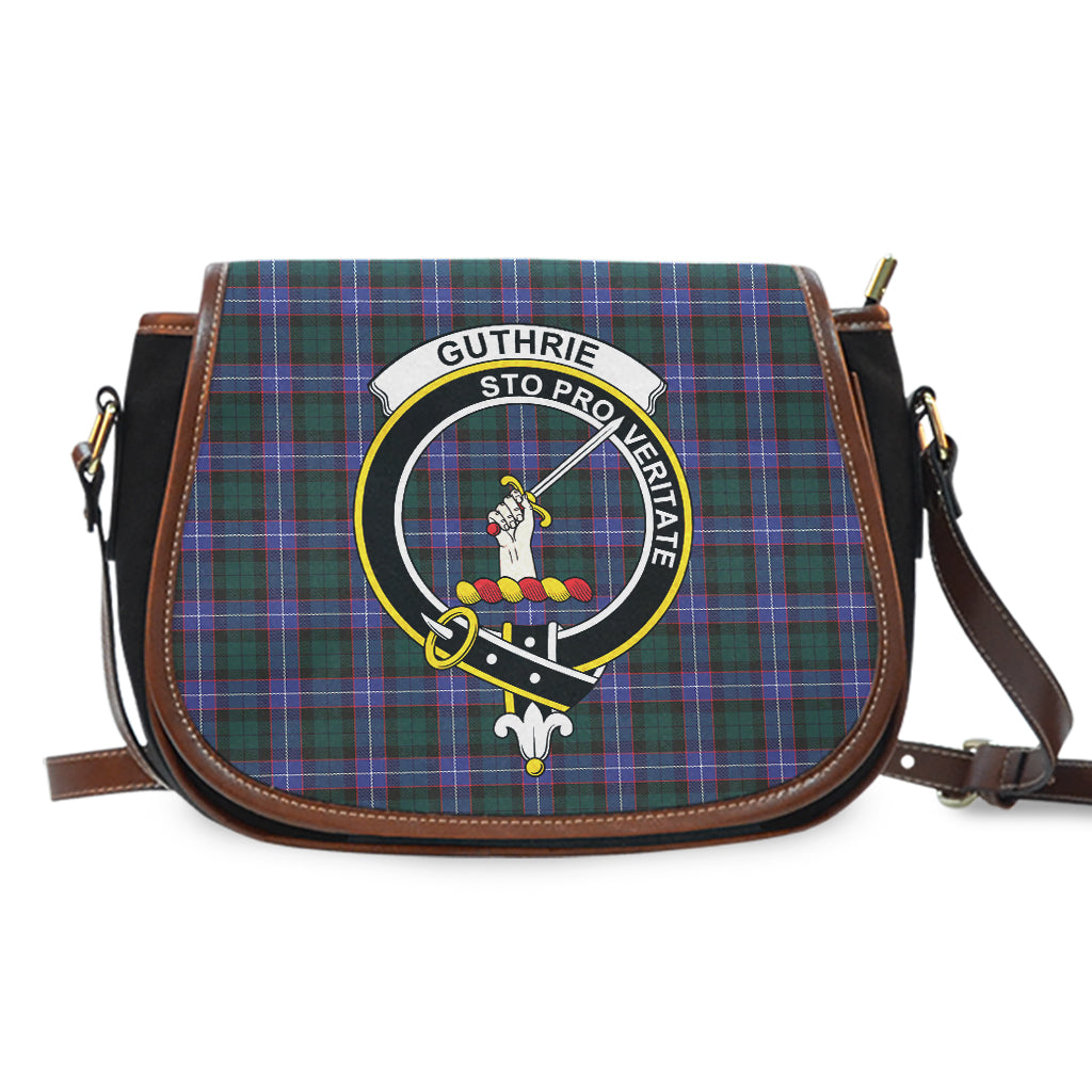 Guthrie Modern Tartan Saddle Bag with Family Crest - Tartan Vibes Clothing