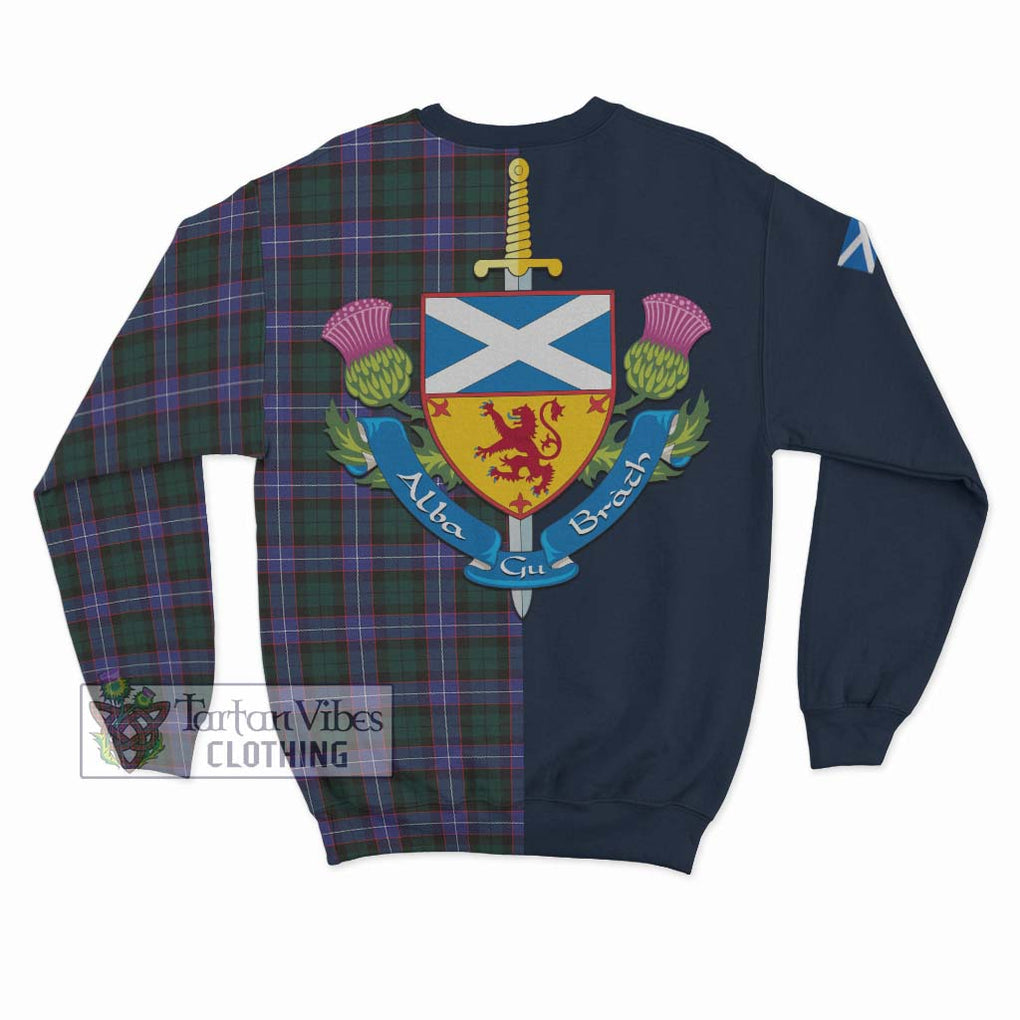 Tartan Vibes Clothing Guthrie Modern Tartan Sweatshirt with Scottish Lion Royal Arm Half Style