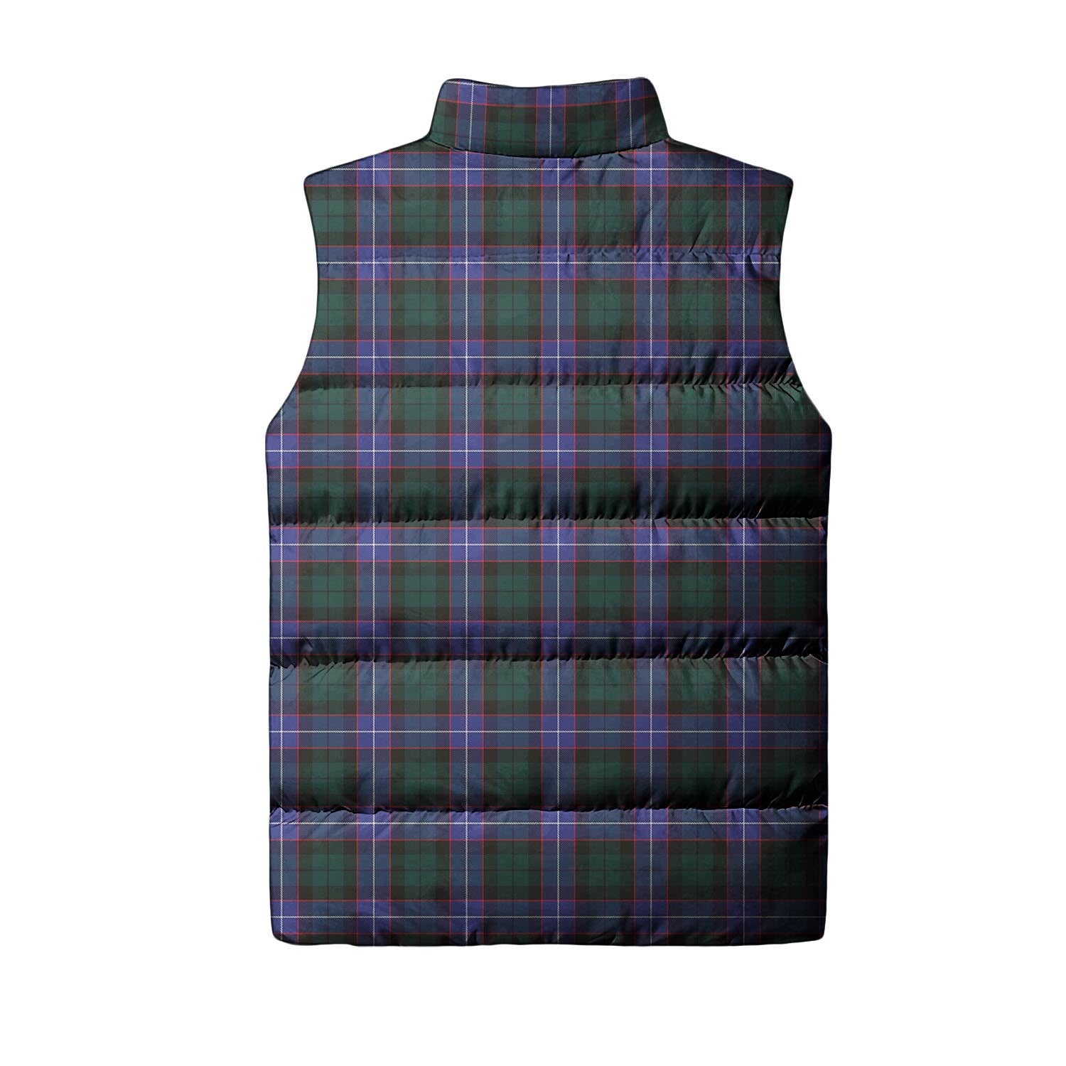 Guthrie Modern Tartan Sleeveless Puffer Jacket with Family Crest - Tartanvibesclothing