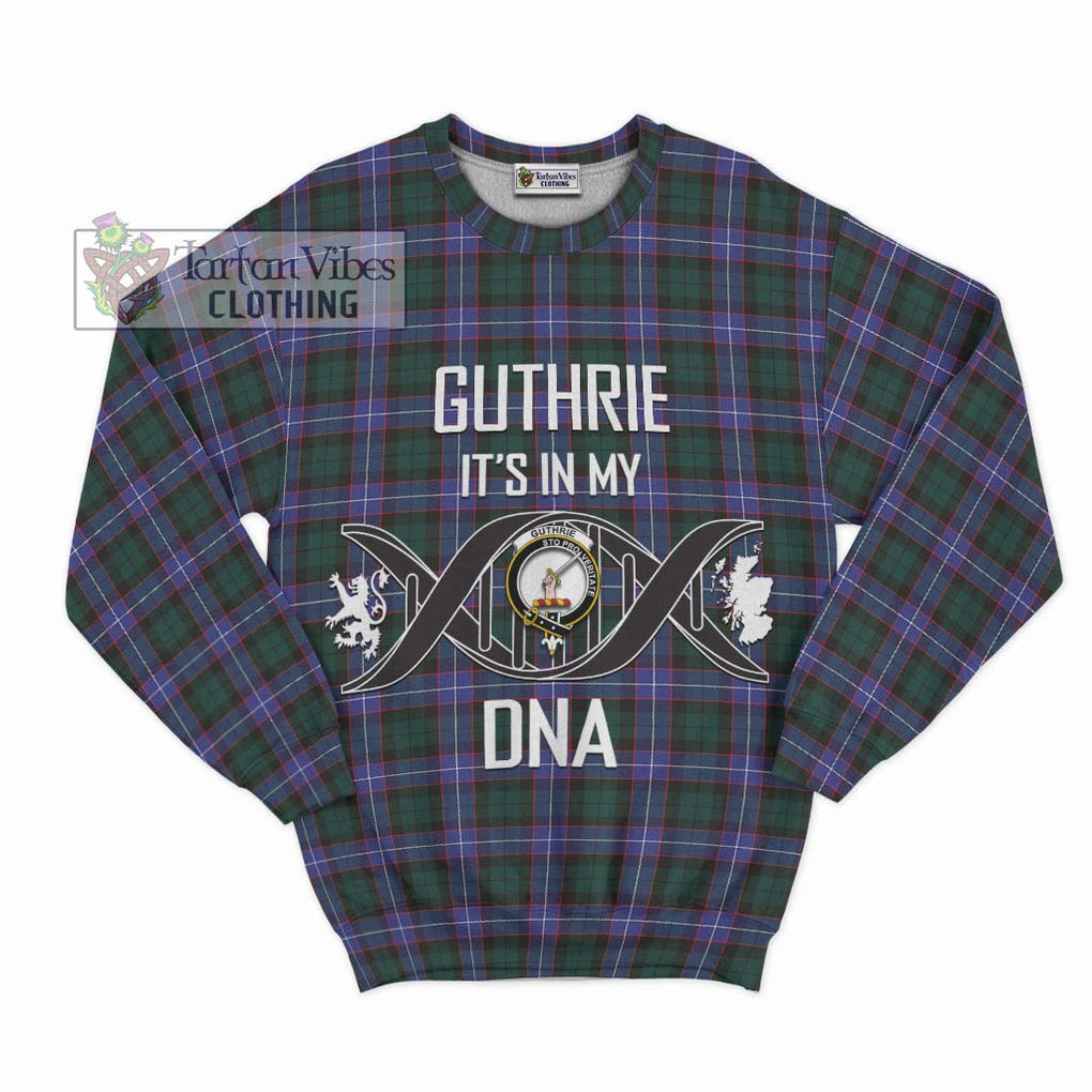 Guthrie Modern Tartan Sweatshirt with Family Crest DNA In Me Style - Tartanvibesclothing Shop