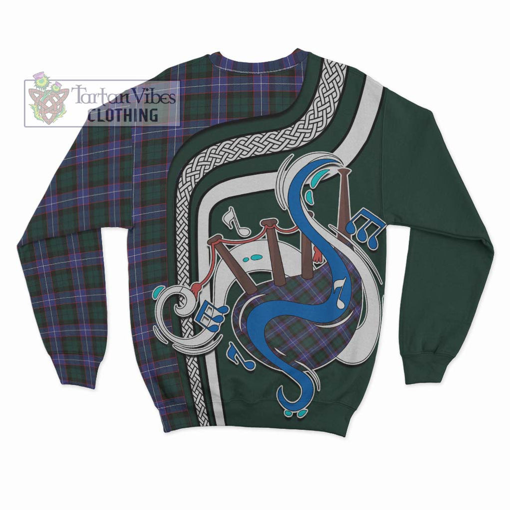 Tartan Vibes Clothing Guthrie Modern Tartan Sweatshirt with Epic Bagpipe Style