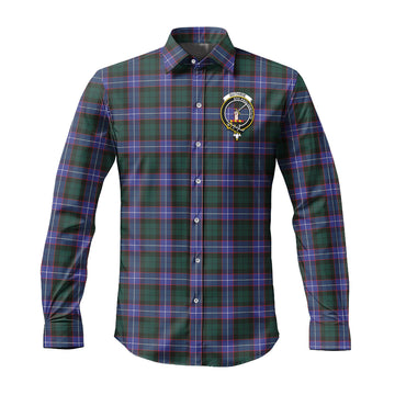 Guthrie Modern Tartan Long Sleeve Button Up Shirt with Family Crest