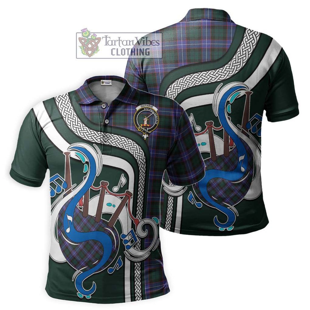 Tartan Vibes Clothing Guthrie Modern Tartan Polo Shirt with Epic Bagpipe Style