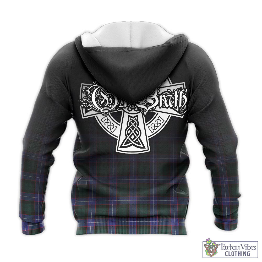 Tartan Vibes Clothing Guthrie Modern Tartan Knitted Hoodie Featuring Alba Gu Brath Family Crest Celtic Inspired