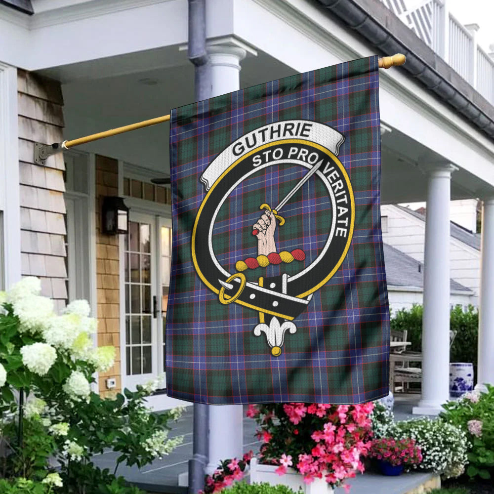 Guthrie Modern Tartan Flag with Family Crest - Tartan Vibes Clothing