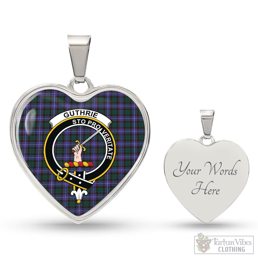 Tartan Vibes Clothing Guthrie Modern Tartan Heart Necklace with Family Crest