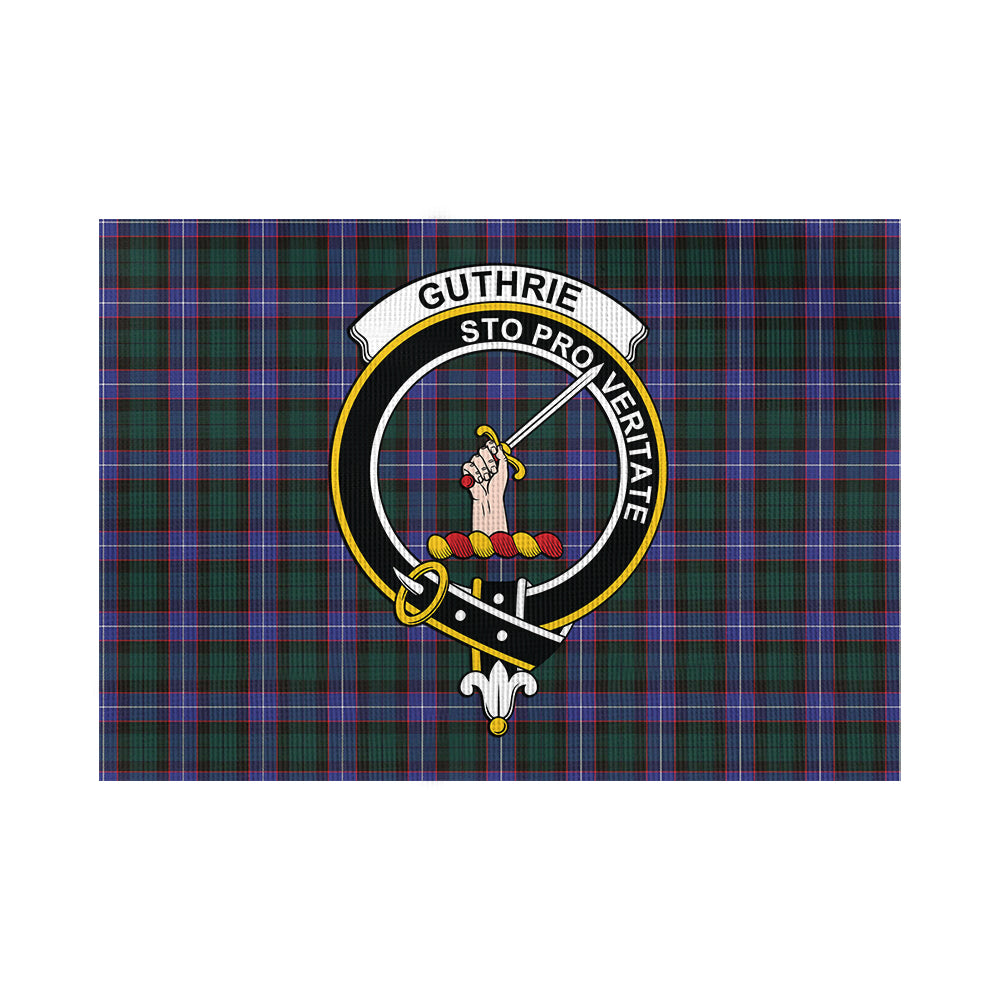 Guthrie Modern Tartan Flag with Family Crest - Tartan Vibes Clothing