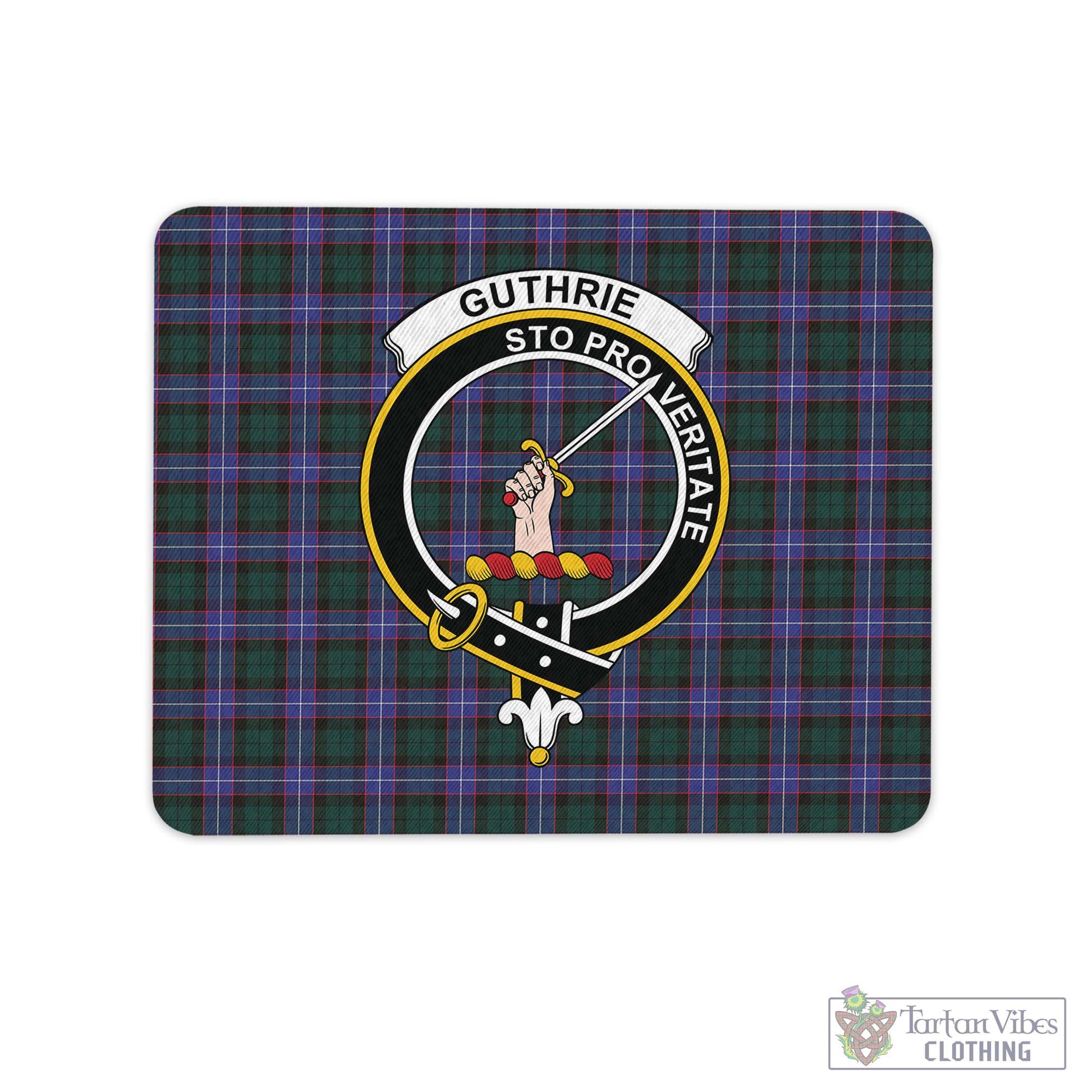 Tartan Vibes Clothing Guthrie Modern Tartan Mouse Pad with Family Crest