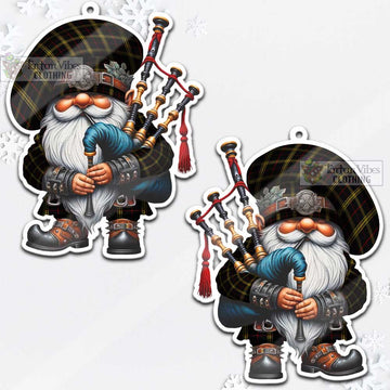 Gwynn Tartan Bagpiper Gnome Christmas Ornament