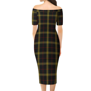 Gwynn Tartan Off Shoulder Lady Dress