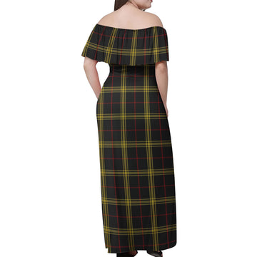 Gwynn Tartan Off Shoulder Long Dress