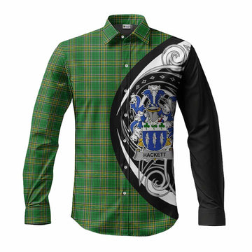 Hackett Irish Clan Long Sleeve Button Shirt Celtic Circle Style Men's Shirt S - Tartan Vibes Clothing