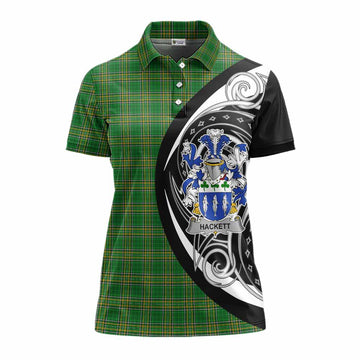Hackett Irish Clan Women's Polo Shirt Celtic Circle Style Women - Tartan Vibes Clothing