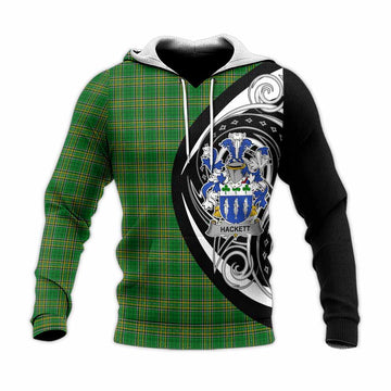 Hackett Irish Clan Knitted Hoodie Celtic Circle Style Unisex Knitted Pullover Hoodie - Tartan Vibes Clothing