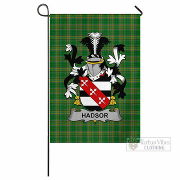 Hadsor Irish Clan Tartan Flag with Coat of Arms