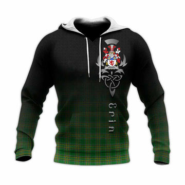 Haffey Irish Clan Knitted Hoodie with Coat of Arms Erin Go Bragh Celtic Inspired Unisex Knitted Pullover Hoodie - Tartan Vibes Clothing