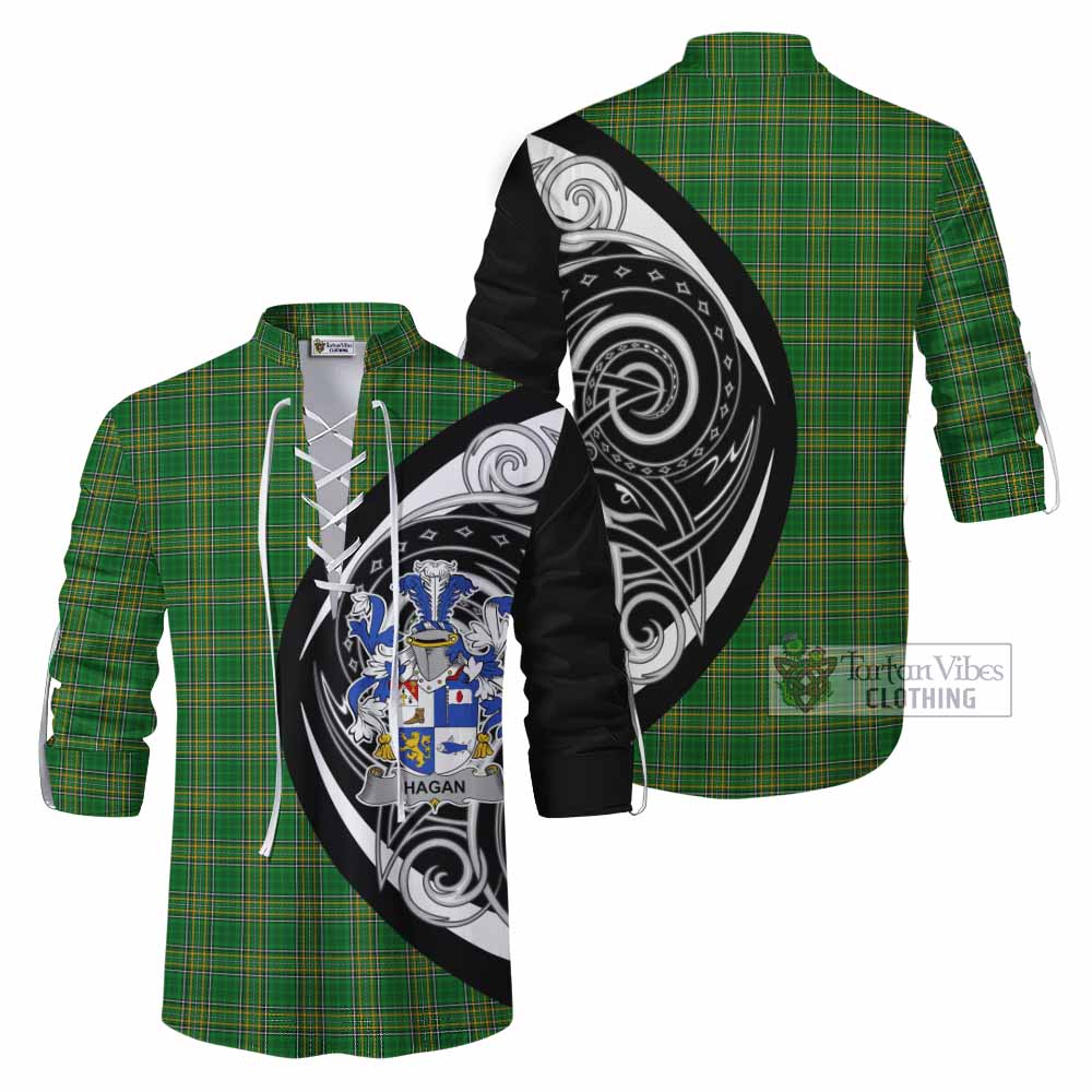 Hagan Irish Clan Ghillie Kilt Shirt Celtic Circle Style - Tartan Vibes Clothing