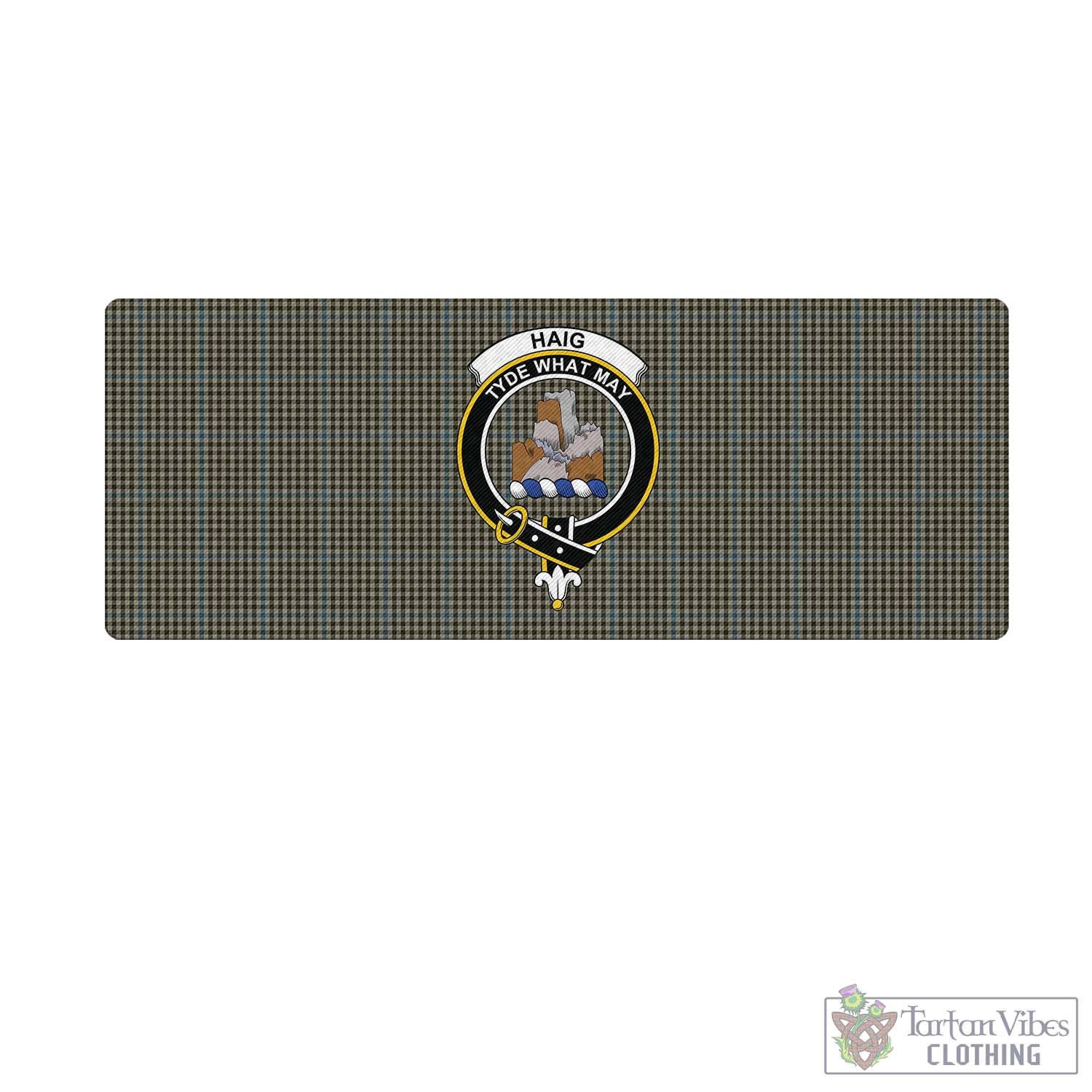 Tartan Vibes Clothing Haig Tartan Mouse Pad with Family Crest