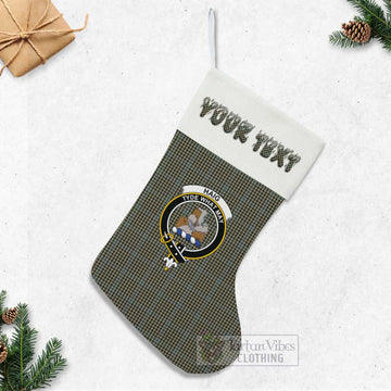 Haig Tartan Family Crest Christmas Stocking with Personalized Text