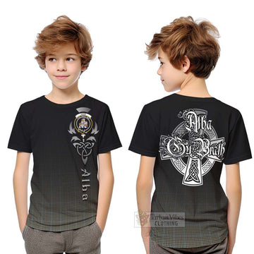 Haig Tartan Kid T-Shirt Featuring Alba Gu Brath Family Crest Celtic Inspired