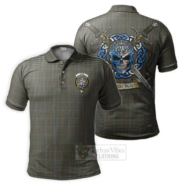 Haig Tartan Polo Shirt with Family Crest Celtic Skull Style