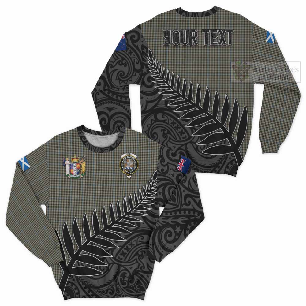 Tartan Vibes Clothing Haig Crest Tartan Sweatshirt with New Zealand Silver Fern Half Style