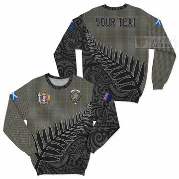 Haig Crest Tartan Sweatshirt with New Zealand Silver Fern Half Style