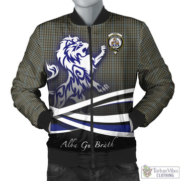 Haig Tartan Bomber Jacket with Alba Gu Brath Regal Lion Emblem