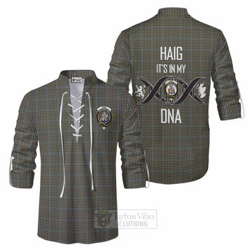 Haig Tartan Ghillie Kilt Shirt with Family Crest DNA In Me Style