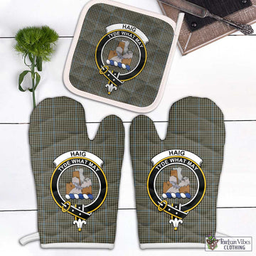 Haig Tartan Combo Oven Mitt & Pot-Holder with Family Crest