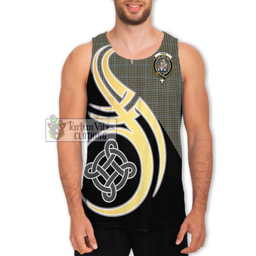 Haig Tartan Men's Tank Top with Family Crest and Celtic Symbol Style