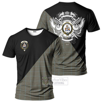 Haig Tartan T-Shirt with Family Crest and Military Logo Style