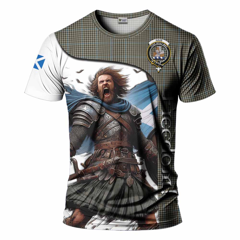 Haig Crest Tartan T-Shirt Inspired by the Freedom of Scottish Warrior