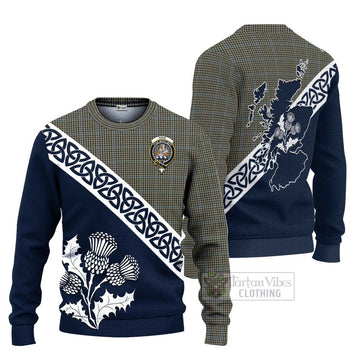 Haig Tartan Ugly Sweater Featuring Thistle and Scotland Map