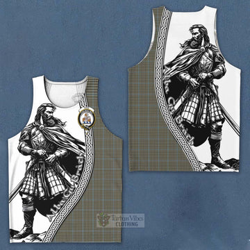 Haig Tartan Clan Crest Men's Tank Top with Highlander Warrior Celtic Style