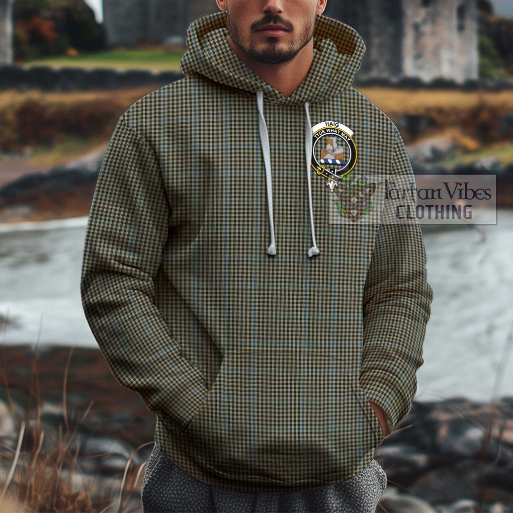 Haig Tartan Cotton Hoodie with Family Crest Pullover Hoodie XS - Tartan Vibes Clothing