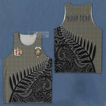 Haig Crest Tartan Men's Tank Top with New Zealand Silver Fern Half Style