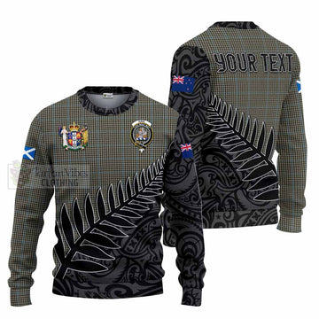 Haig Crest Tartan Knitted Sweater with New Zealand Silver Fern Half Style