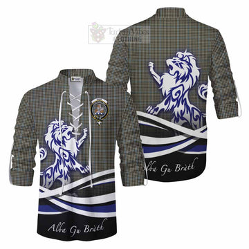 Haig Tartan Ghillie Kilt Shirt with Alba Gu Brath Regal Lion Emblem