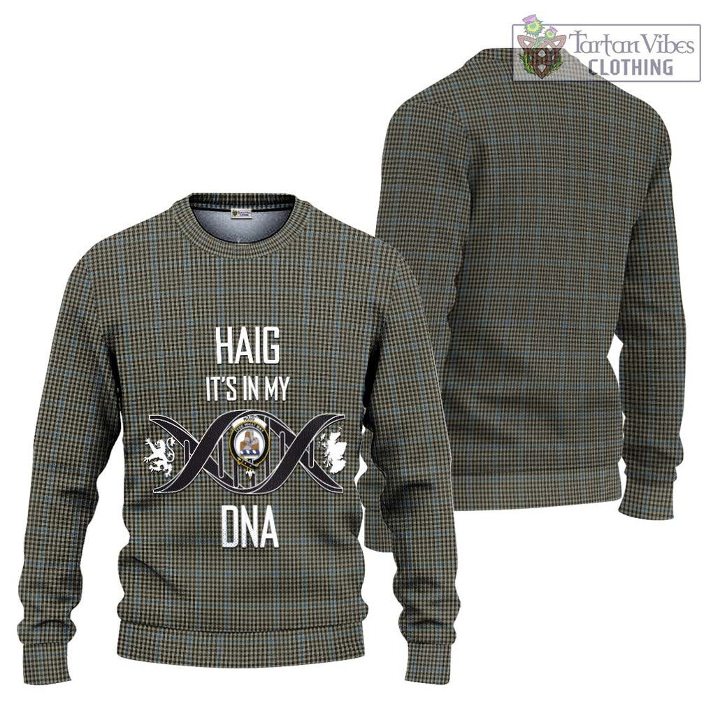 Haig Tartan Knitted Sweater with Family Crest DNA In Me Style Unisex - Tartanvibesclothing Shop