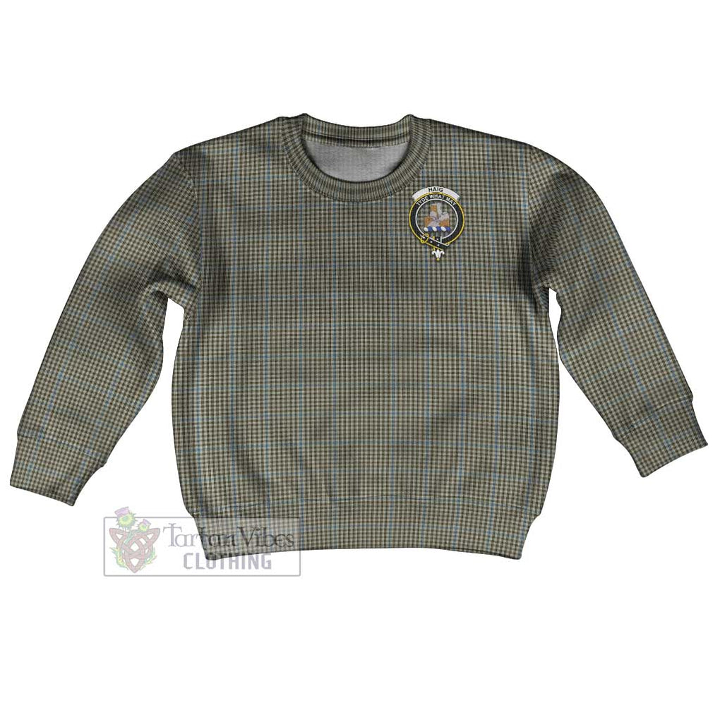 Tartan Vibes Clothing Haig Tartan Kid Ugly Sweater with Family Crest