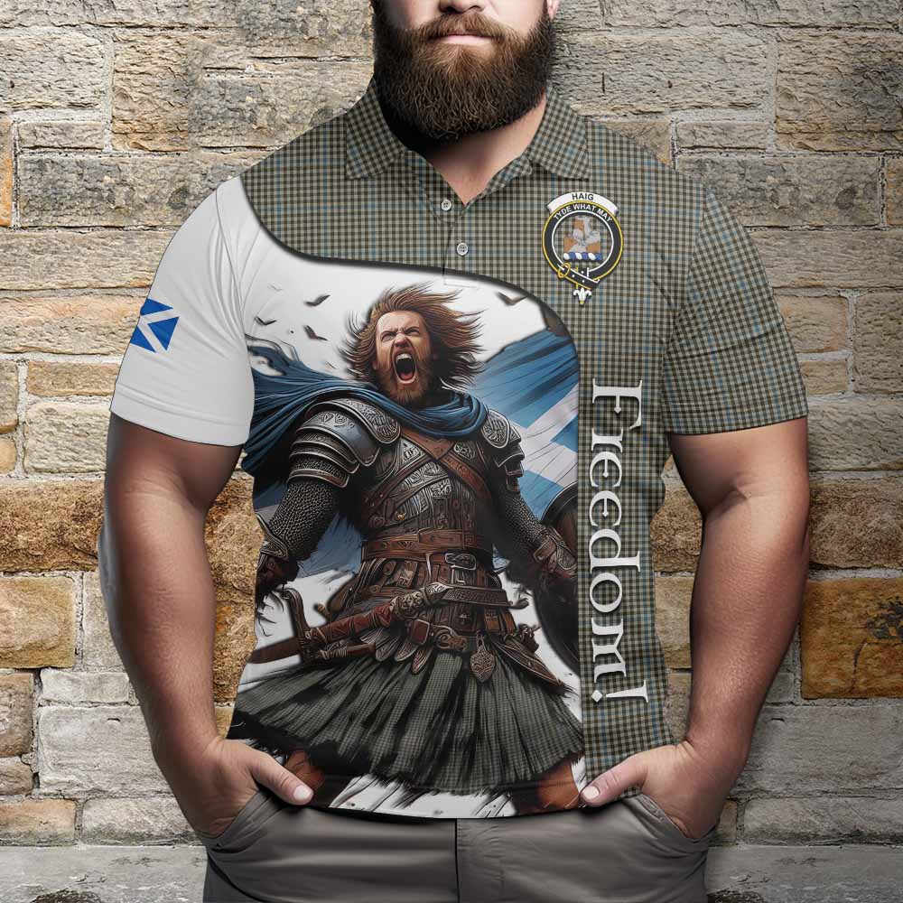 Tartan Vibes Clothing Haig Crest Tartan Polo Shirt Inspired by the Freedom of Scottish Warrior