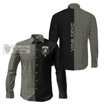 Haig Tartan Long Sleeve Button Shirt with Family Crest and Half Of Me Style