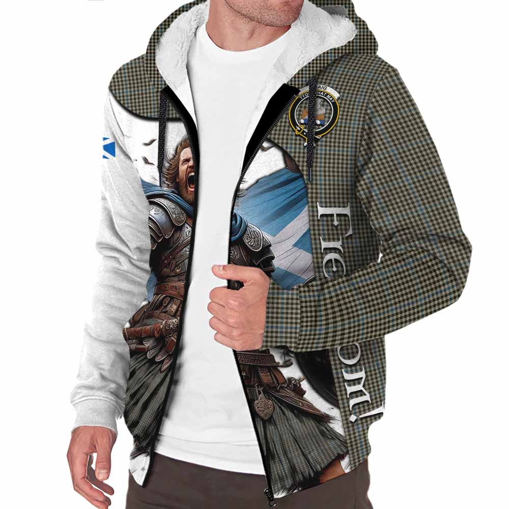 Tartan Vibes Clothing Haig Crest Tartan Sherpa Hoodie Inspired by the Freedom of Scottish Warrior