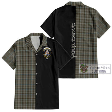 Haig Tartan Short Sleeve Button Shirt with Family Crest and Half Of Me Style