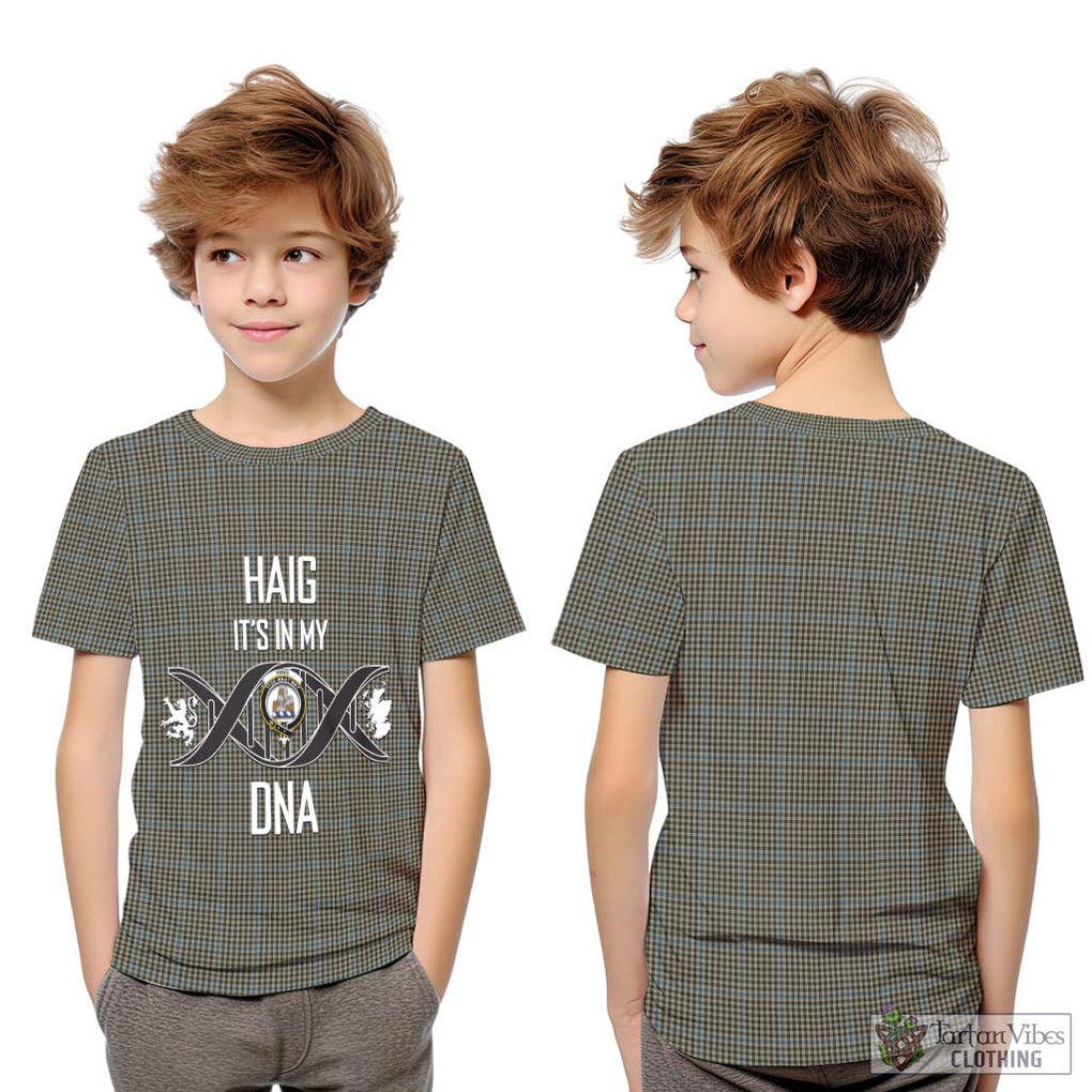 Haig Tartan Kid T-Shirt with Family Crest DNA In Me Style Youth XL Size14 - Tartanvibesclothing Shop