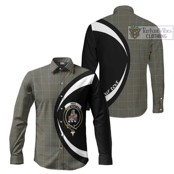 Haig Tartan Long Sleeve Button Up with Family Crest Circle Style