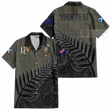 Haig Crest Tartan Short Sleeve Button Shirt with New Zealand Silver Fern Half Style