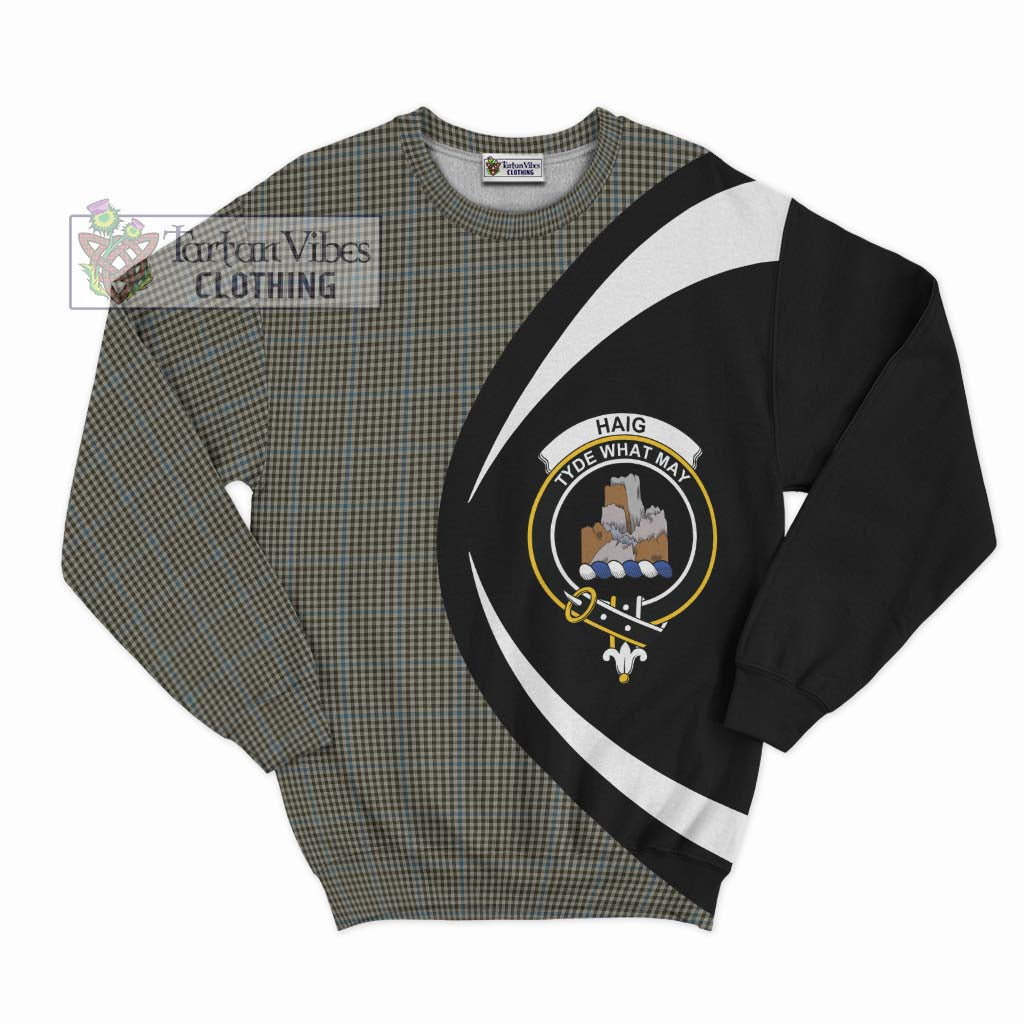 Haig Tartan Sweatshirt with Family Crest Circle Style Unisex - Tartan Vibes Clothing